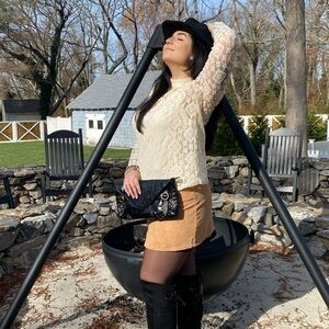 White Label Mini Corduroy skirt sz M in camel